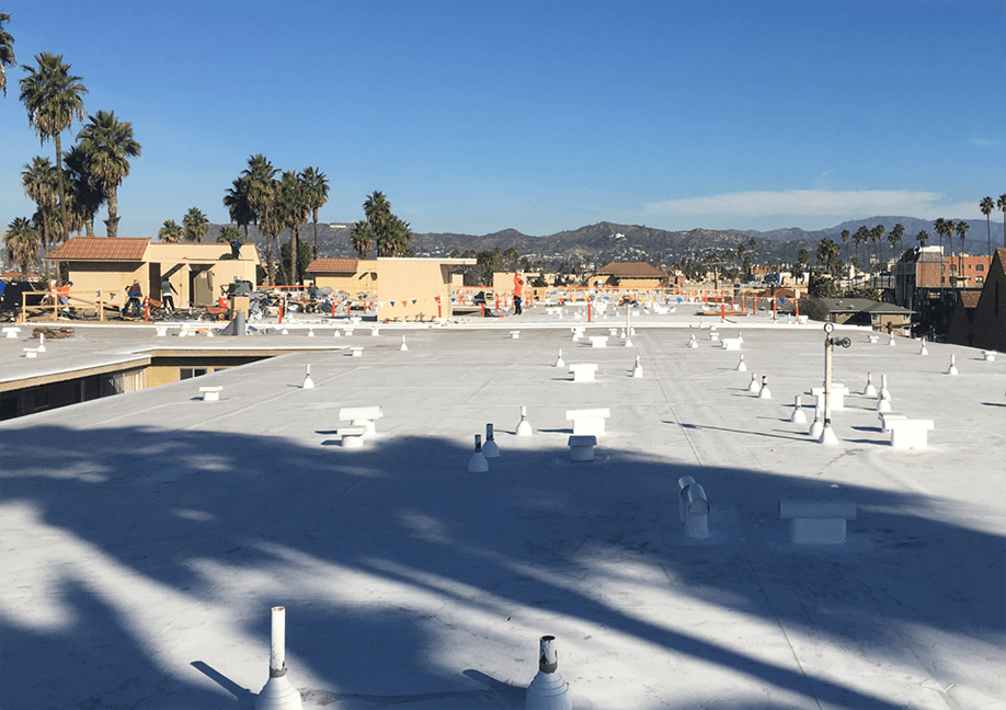 Single Ply Roofing Construction Los Angeles