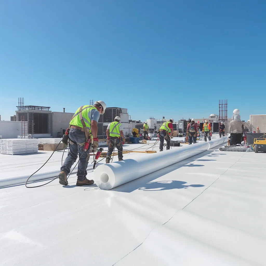 TPO roofing installation