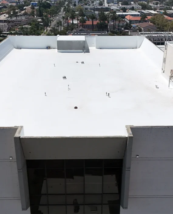 Santa Ana Project upside view of flat roofing