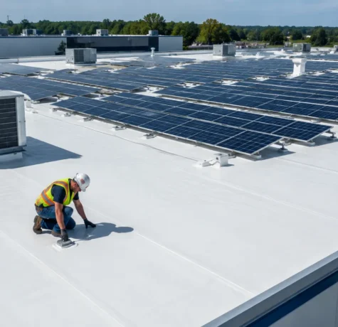 can a commercial flat roof carry solar panels?