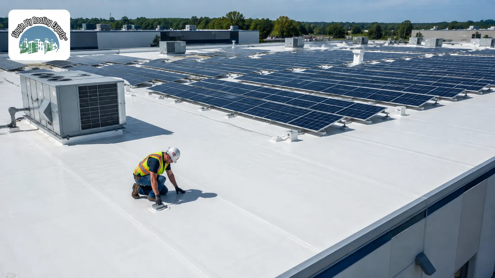 can a commercial flat roof carry solar panels?