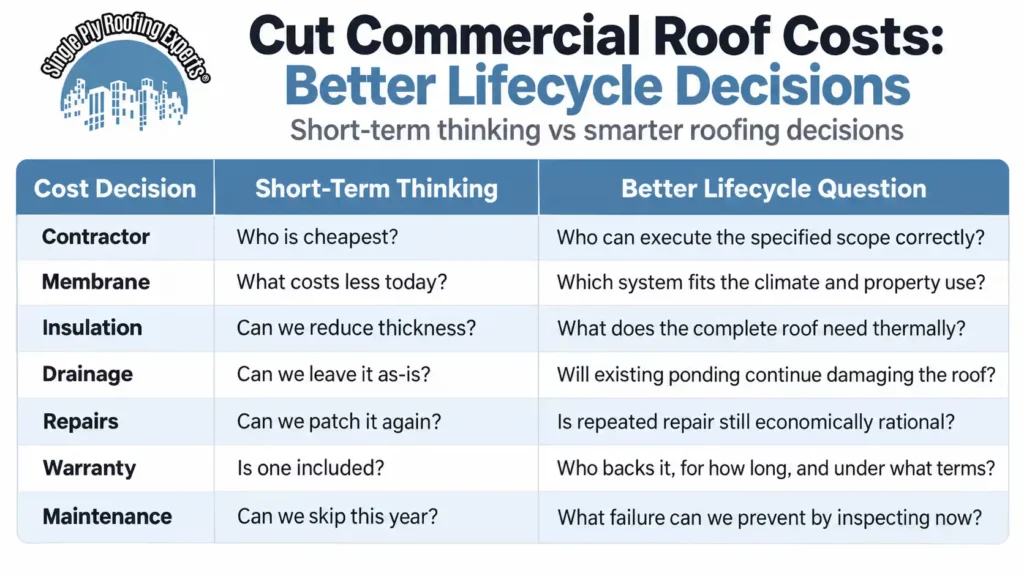 Cut Commercial Roof Costs
