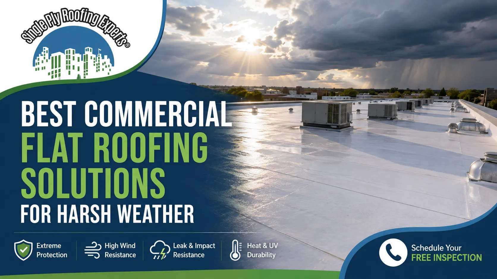 best commercial flat roofing solutions for harsh weather conditions