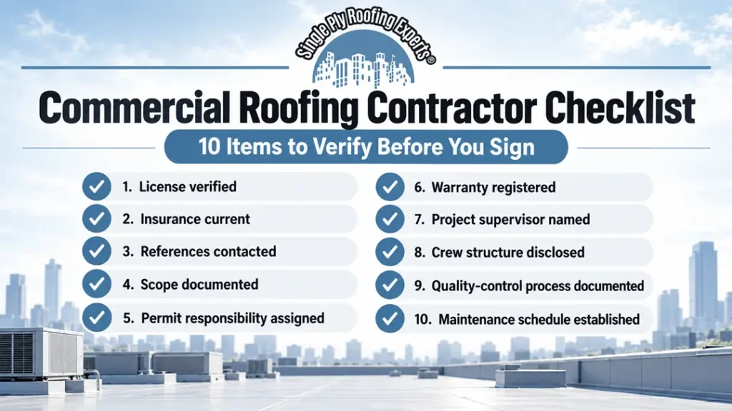 commercial roofing contractor checklist