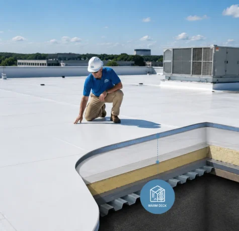 warm deck vs cold deck flat roofs