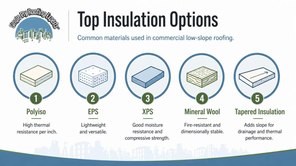 insulation options for commercial low-slope roofs