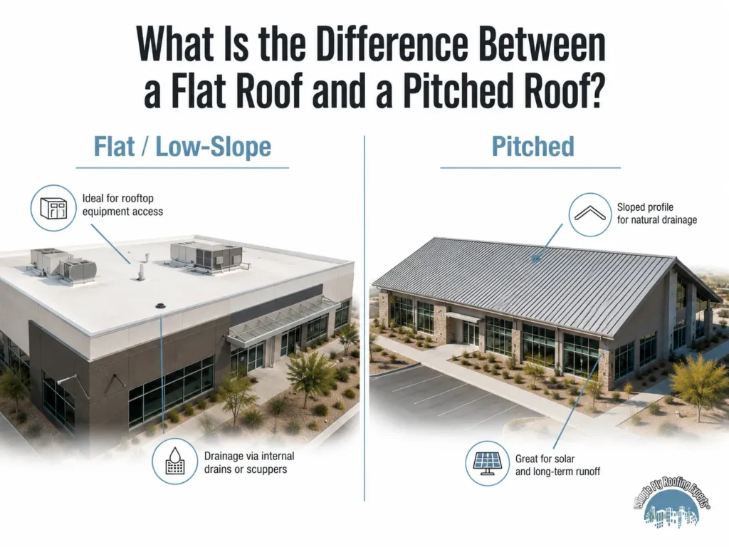 flat roof vs pitched roof
